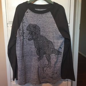 2/$10⬅️ Dinosaur shirt T Rex size small long sleeve